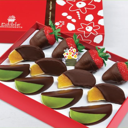 Dipped Apples, Oranges & Strawberries<br>التفاح والبرتقال والفراولة مغمورة | Edible Arrangements®