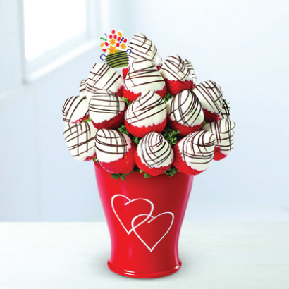 Sweetheart Swizzle Bouquet White<br>سويت هارت سويزل بوكيه | Edible Arrangements®